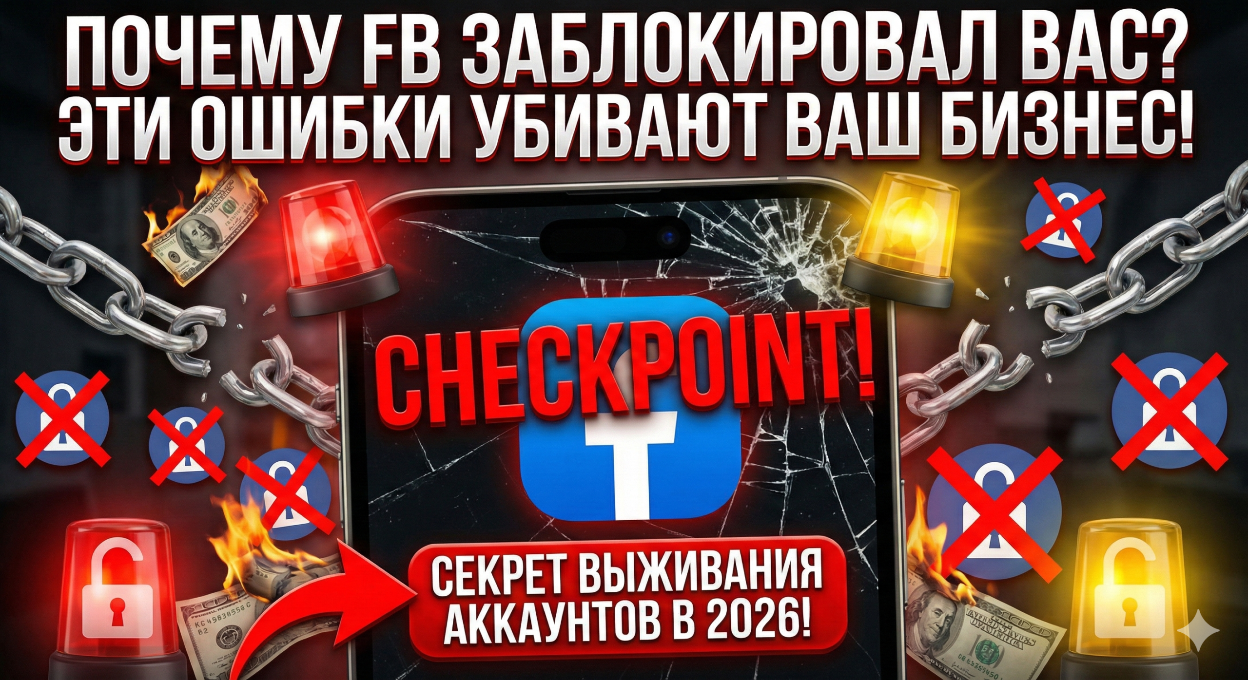Чекпоинт Фейсбук 2026: Почему вылетают аккаунты и как этого избежать
