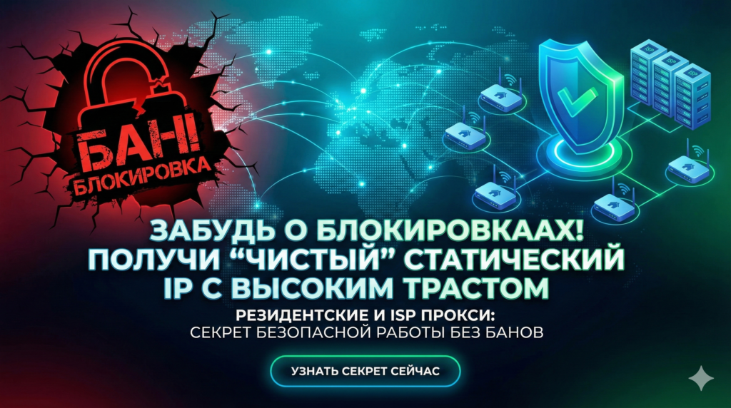 Резидентские и ISP-прокси со статическим IP на adaccounts.shop