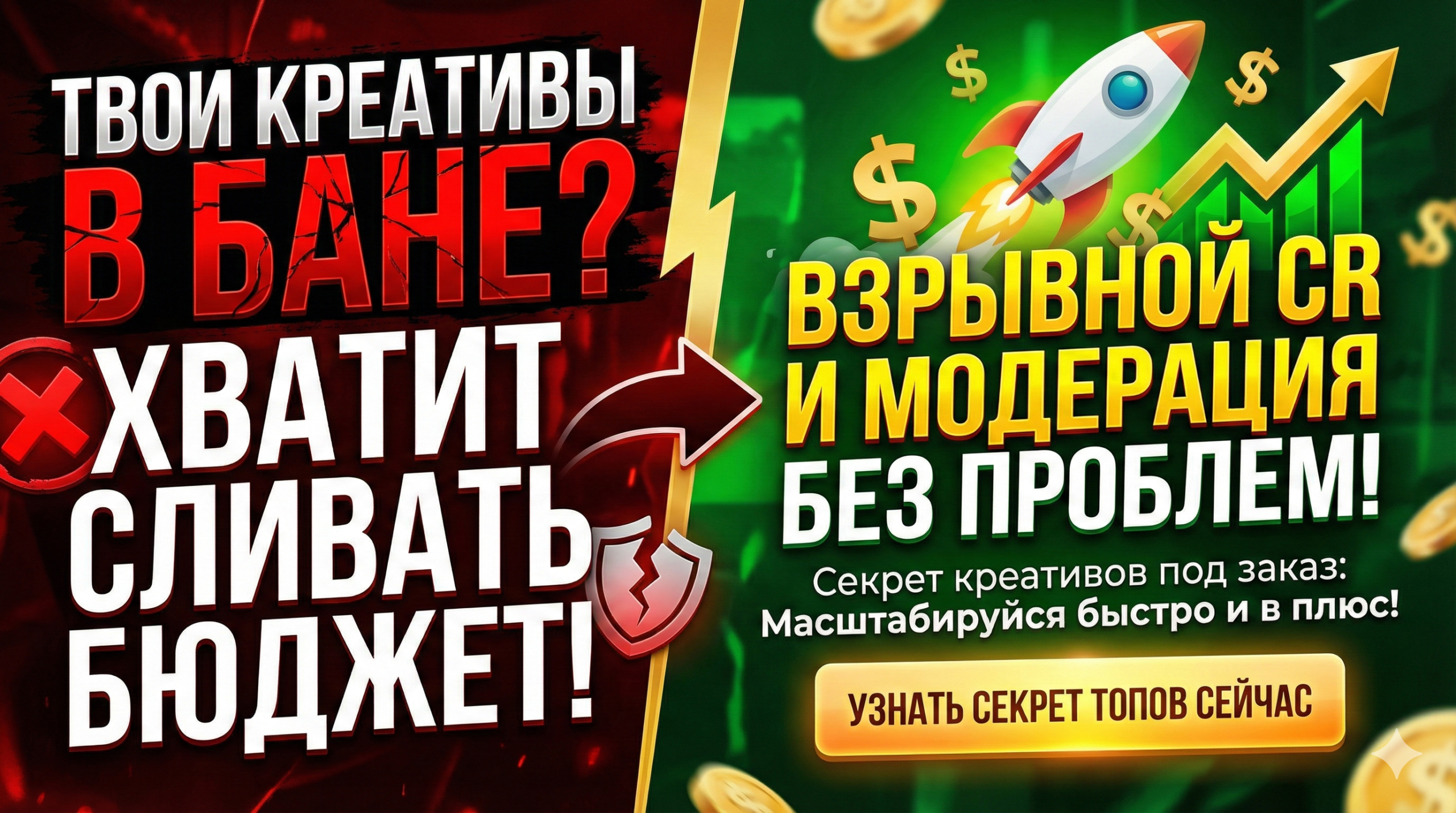 Креативы для арбитража трафика под заказ — производство под Facebook, TikTok, Google