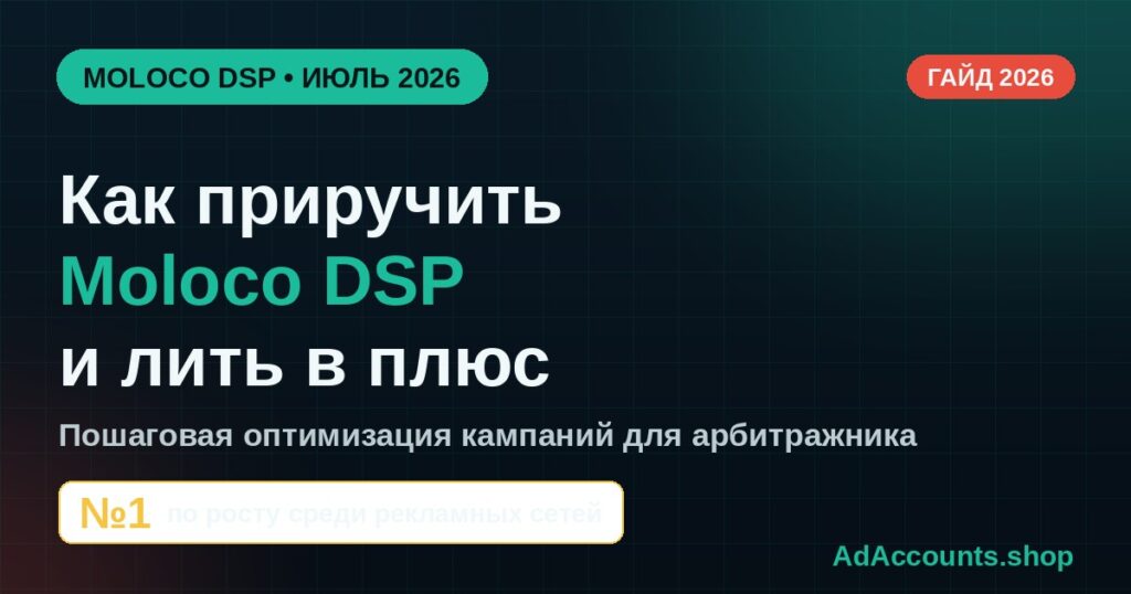 Moloco DSP 2026 — гайд по оптимизации performance-кампаний для арбитражника
