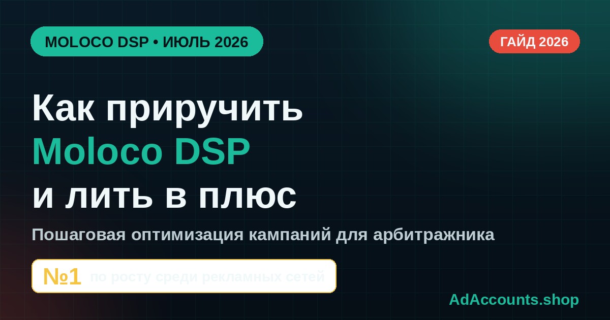 Moloco DSP 2026 — гайд по оптимизации performance-кампаний для арбитражника