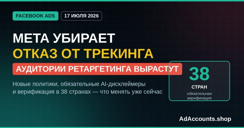 Facebook Ads 2026: Meta убирает отказ от off-platform трекинга — рост аудиторий ретаргетинга и новые политики для арбитража трафика