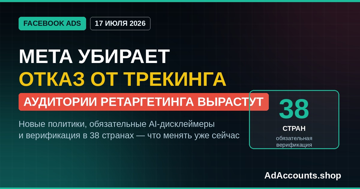 Facebook Ads 2026: Meta убирает отказ от off-platform трекинга — рост аудиторий ретаргетинга и новые политики для арбитража трафика