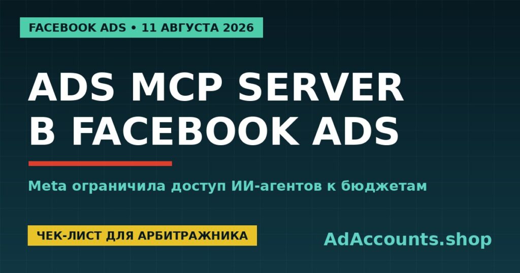 Ads MCP Server в Facebook Ads с 11 августа 2026