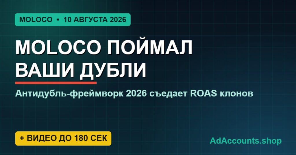 Обновления Moloco Ads Manager 2026 — антидубль-кампаний и видео до 180 секунд, обложка AdAccounts.shop