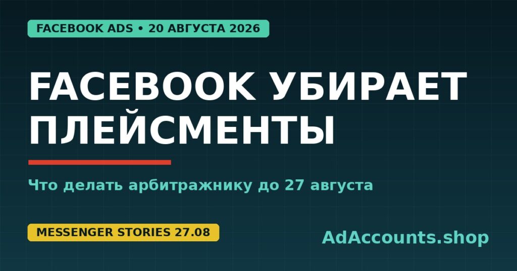 Facebook Ads убирает исключение плейсментов с 20 августа 2026 — обложка статьи adaccounts.shop