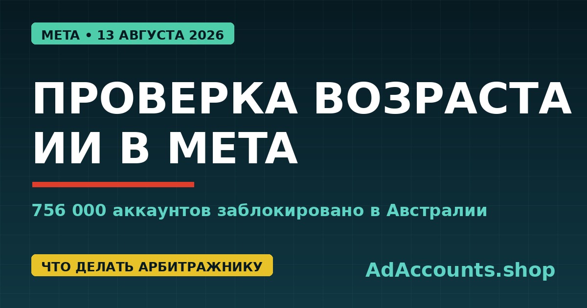 Обложка статьи: проверка возраста ИИ в Meta, 756 000 заблокированных аккаунтов в Австралии