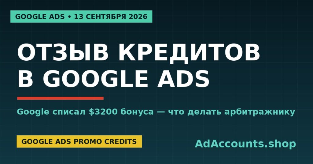 Google Ads аннулировал промокредит после трат — обложка статьи