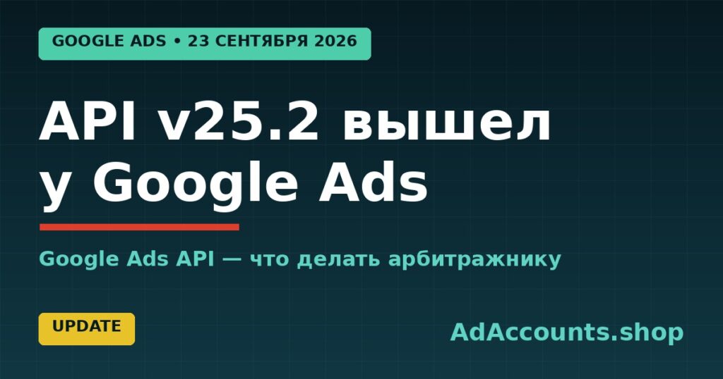Обложка статьи: Google Ads API v25.2 — что делать арбитражнику
