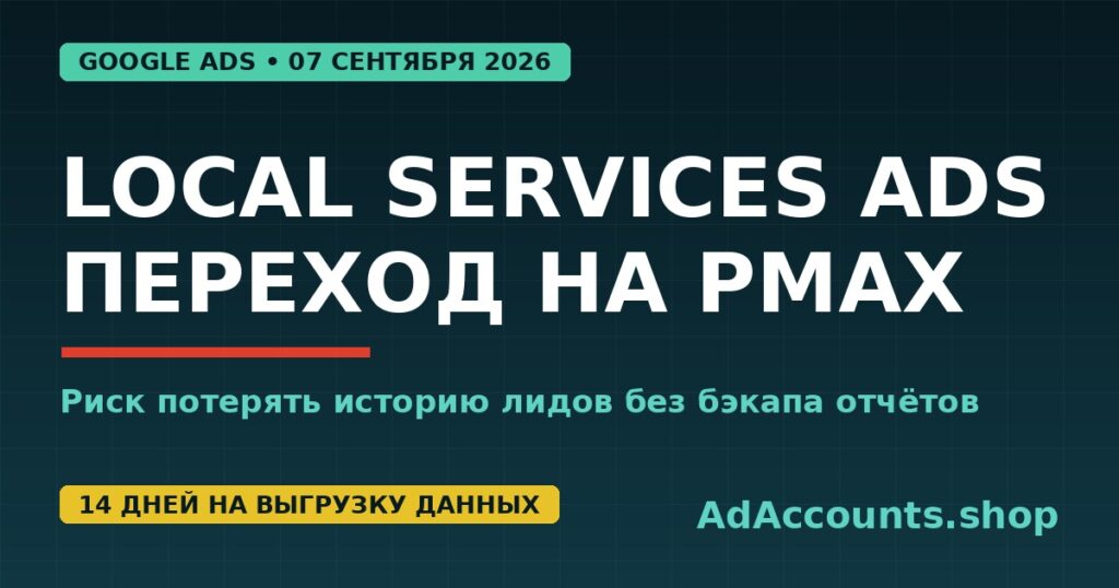 Local Services Ads уходит в Performance Max: риск потери истории лидов
