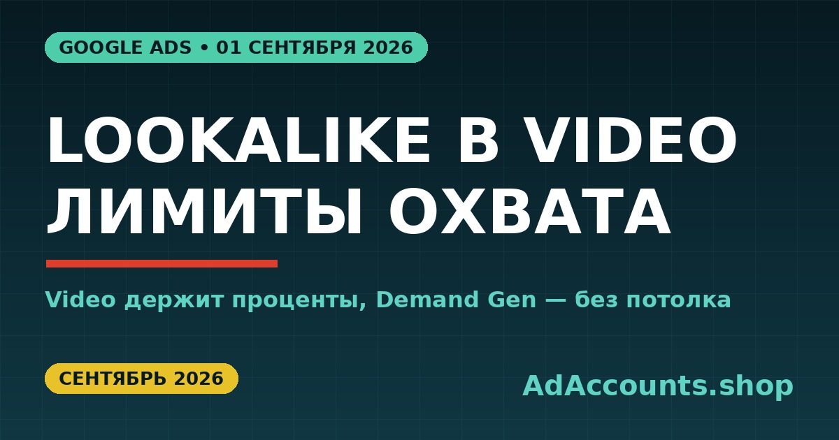 Lookalike в Video-кампаниях Google Ads: лимиты охвата Narrow, Balanced, Broad