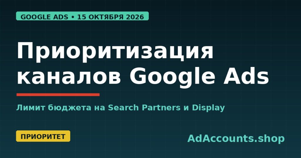 Обложка статьи: приоритизация каналов и лимит бюджета в Google Ads с 15 октября 2026 года