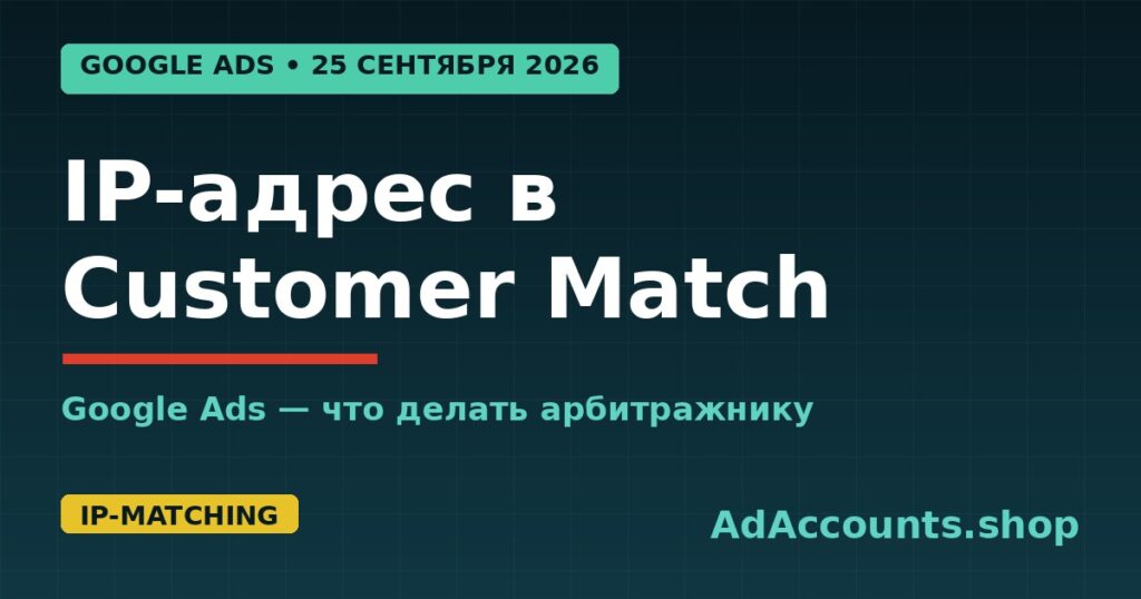 Customer Match Google Ads: IP-адрес и таймстемп, что делать арбитражнику