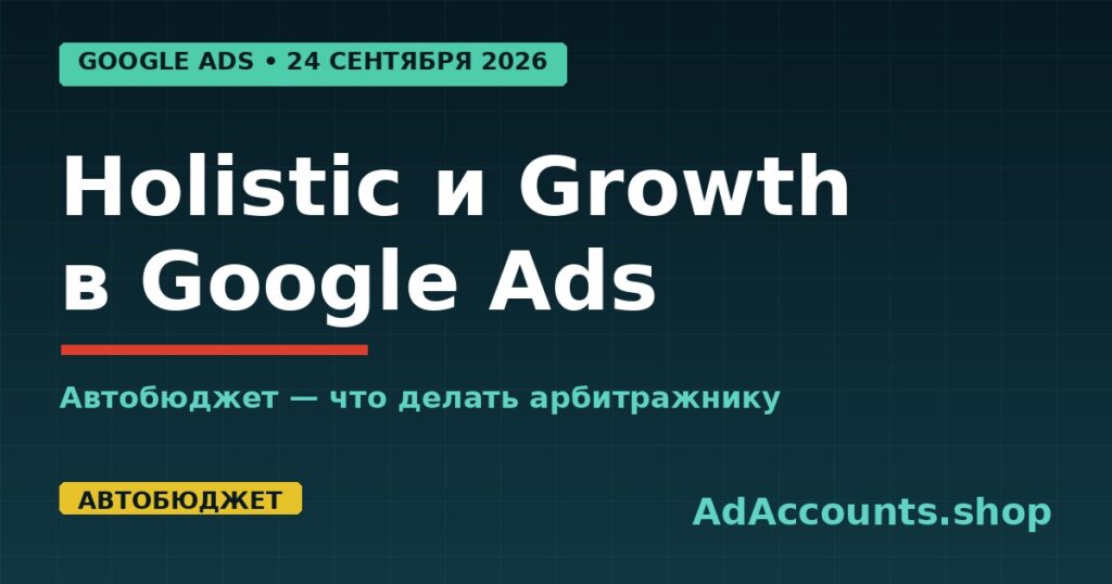 Holistic и Growth в Google Ads с 24 сентября 2026 — обложка статьи AdAccounts.shop