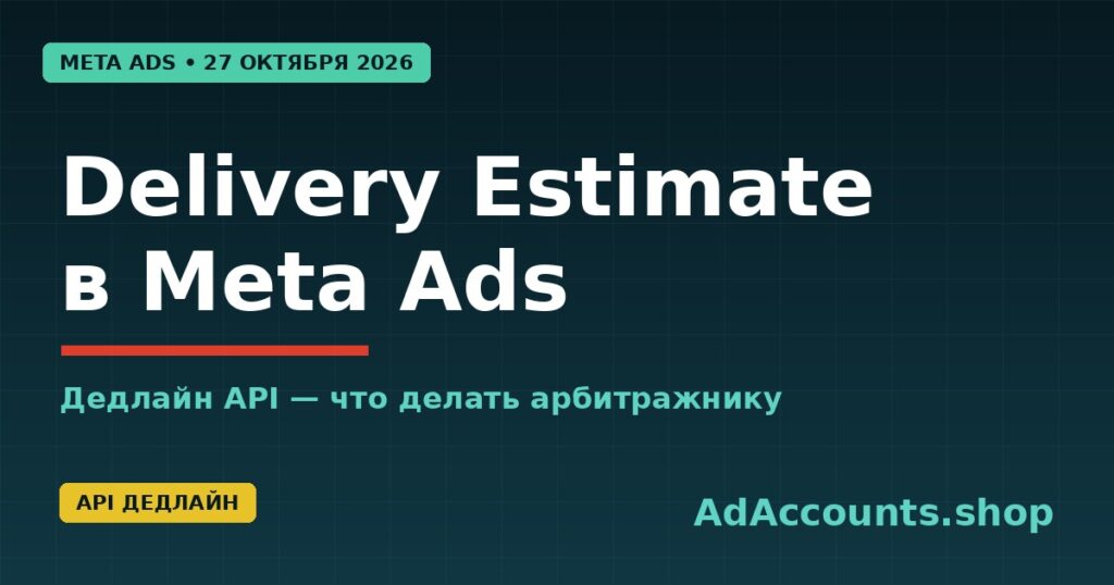 Delivery Estimate и дедлайн Marketing API в Meta Ads с 27 октября 2026 — обложка статьи AdAccounts.shop