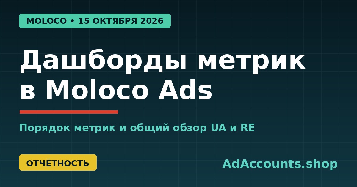 Обложка статьи: обновление дашбордов Moloco Ads с 15 октября 2026 года — порядок метрик и общий обзор UA и RE